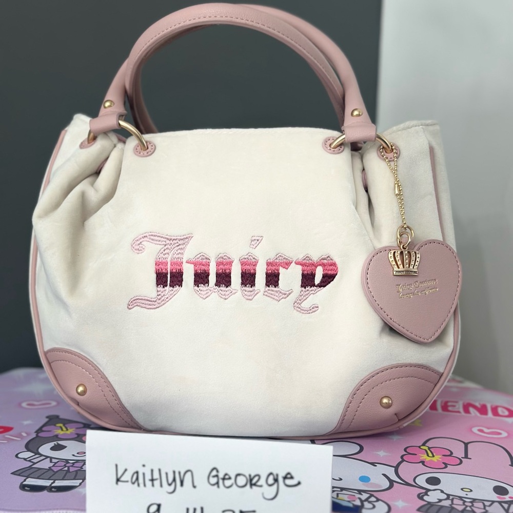 Juicy Couture Pink and Cream Shoulder Bag